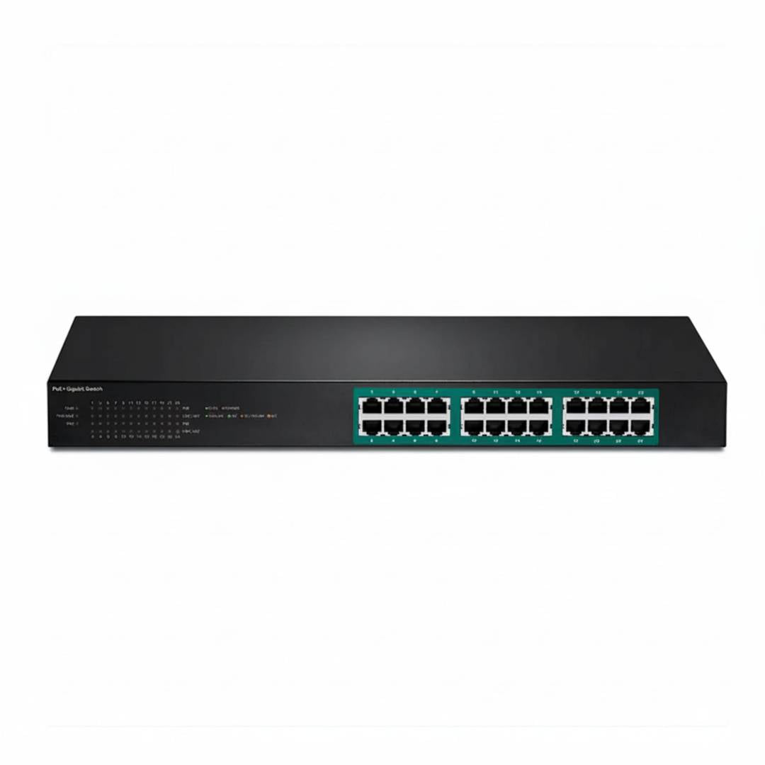 Switch PoE de red 10/100/1000 Mbps IEEE802.3af/at de 24 puertos para rack 19'