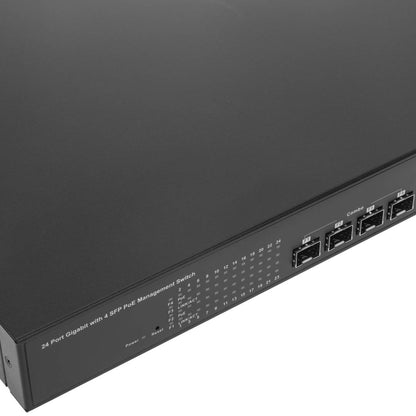 Switch PoE de red 10/100/1000 Mbps IEEE802.3af/at de 24 puertos para rack 19'