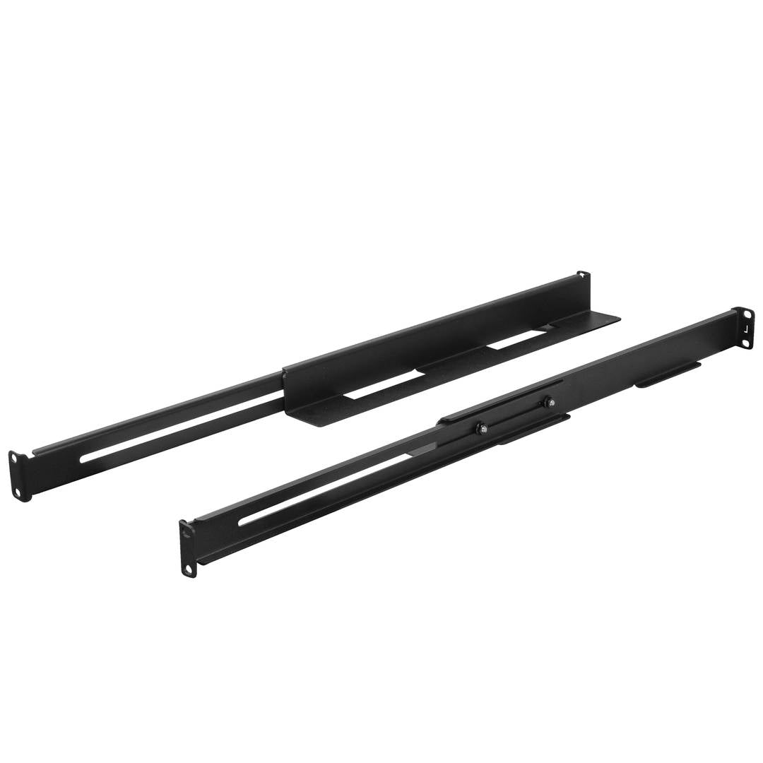 Guías laterales rack 19' 1U ajustables de fondo 397mm hasta 680mm 90Kg negro