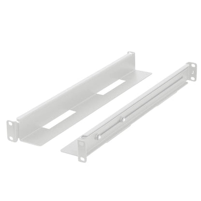 Guías laterales rack 19' 1U ajustables de fondo 397mm hasta 680mm 90Kg blanco