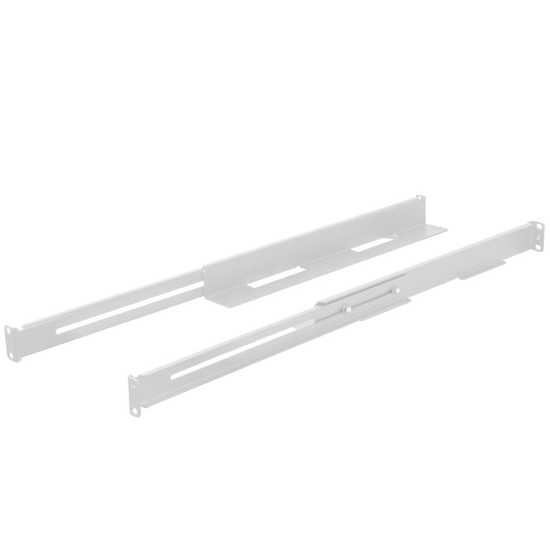Guías laterales rack 19' 1U ajustables de fondo 397mm hasta 680mm 90Kg blanco