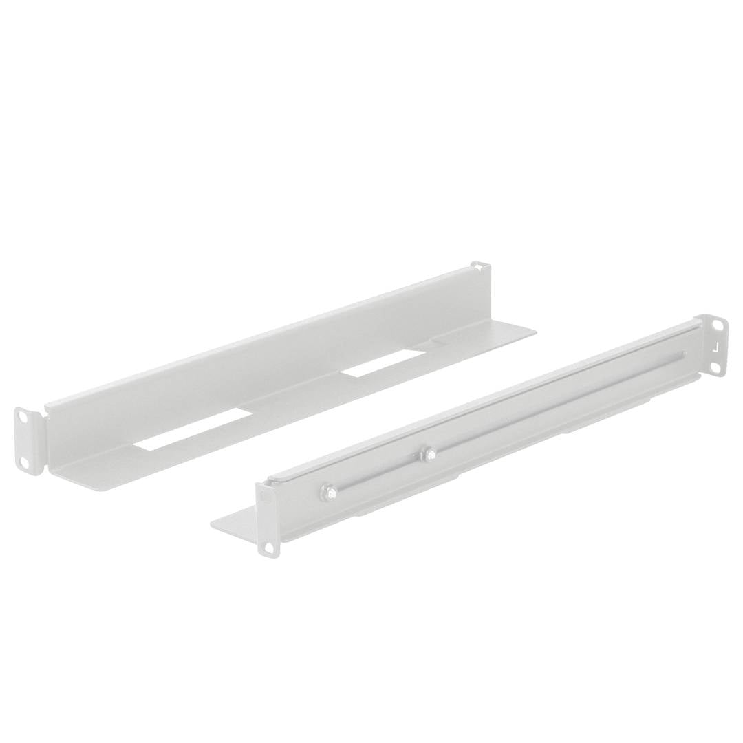 Guías laterales rack 19' 1U ajustables de fondo 397mm hasta 680mm 90Kg blanco