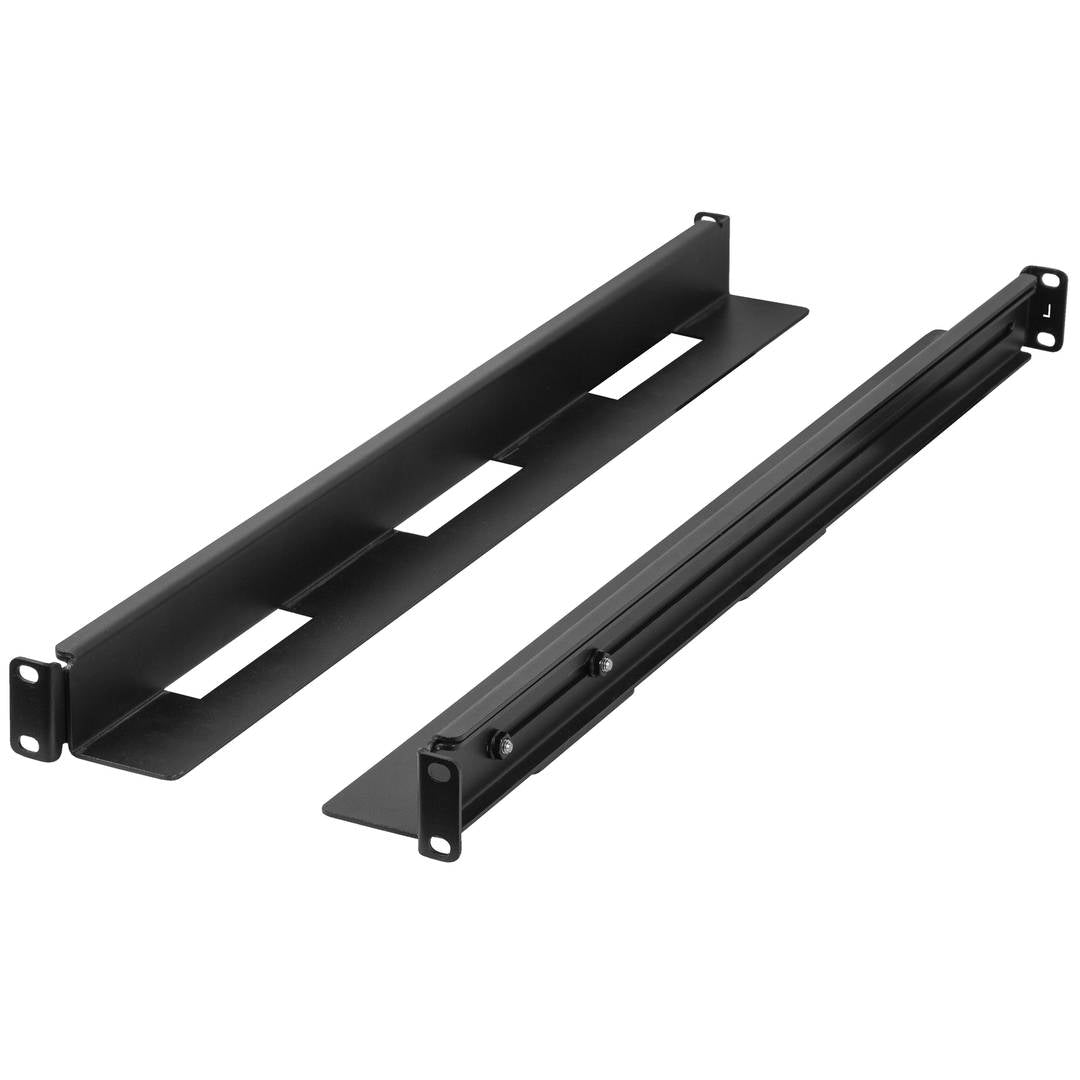 Guías laterales rack 19' 1U ajustables de fondo 650mm hasta 1090mm 90Kg negro