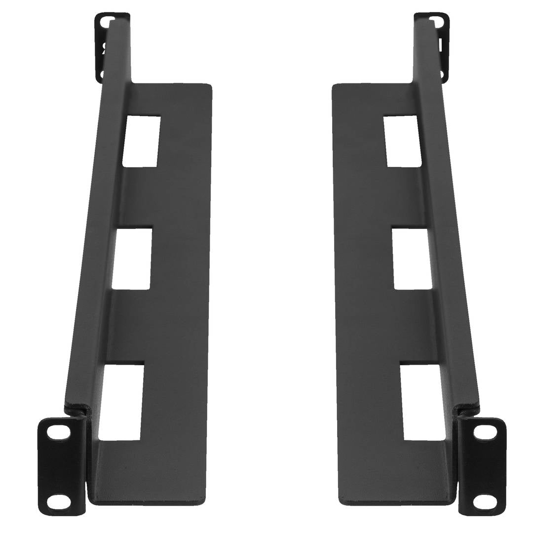 Guías laterales rack 19' 1U ajustables de fondo 650mm hasta 1090mm 90Kg negro