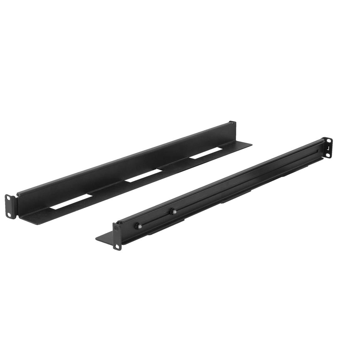 Guías laterales rack 19' 1U ajustables de fondo 650mm hasta 1090mm 90Kg negro