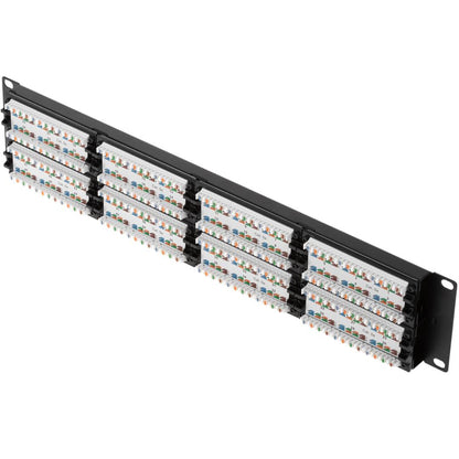 Patch panel de 48 RJ45 Cat.5e UTP 2U negro