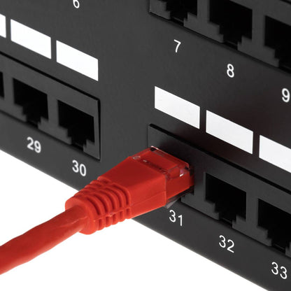 Patch panel de 48 RJ45 Cat.5e UTP 2U negro