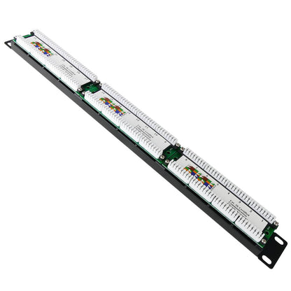Patch panel de 24 RJ45 Cat.5e UTP 1U negro