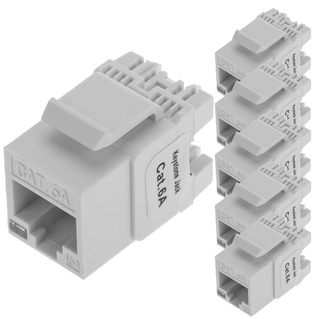 Keystone RJ45 hembra TB110 Cat. 6a UTP pack de 6 unidades con led.