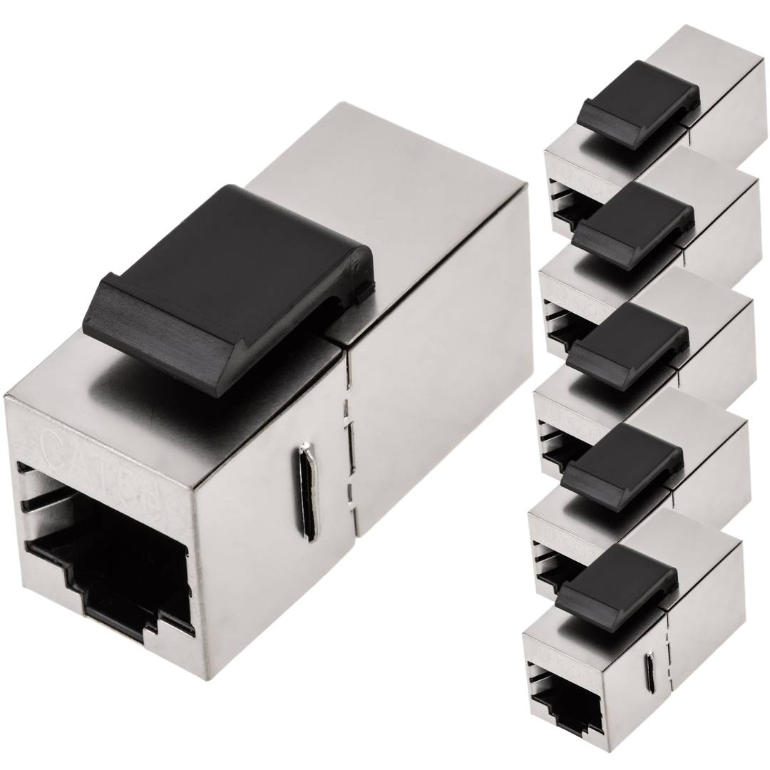 Acoplador Keystone RJ45 hembra a hembra Cat. 5e FTP pack de 6 unidades