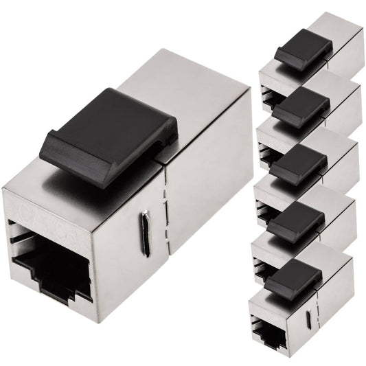 Acoplador Keystone RJ45 hembra a hembra Cat. 5e FTP pack de 6 unidades