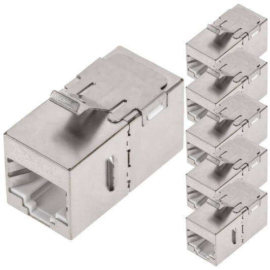 Acoplador Keystone RJ45 hembra a hembra Cat. 6 FTP pack de 6 unidades