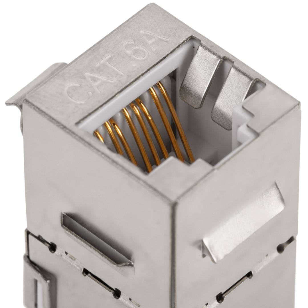Acoplador Keystone RJ45 hembra a hembra Cat. 6a FTP pack de 6 unidades