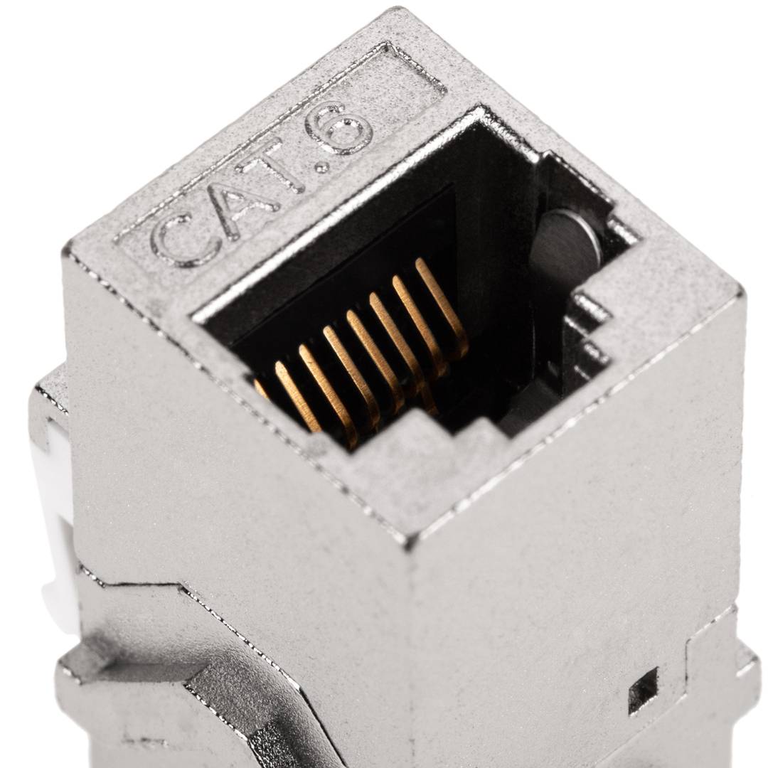 Acoplador Keystone RJ45 hembra a hembra Cat. 6 FTP pack de 6 unidades