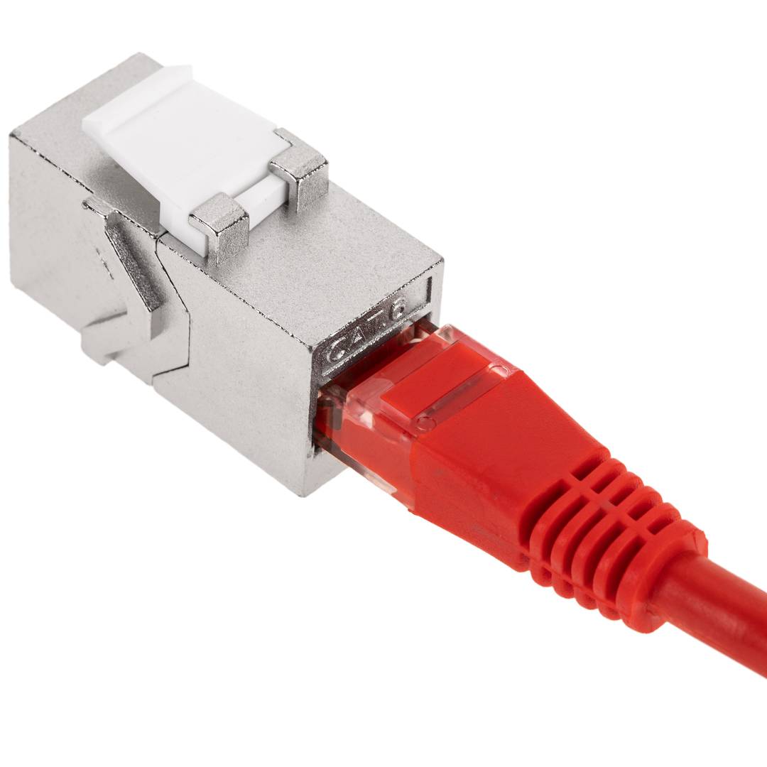 Acoplador Keystone RJ45 hembra a hembra Cat. 6 FTP pack de 6 unidades