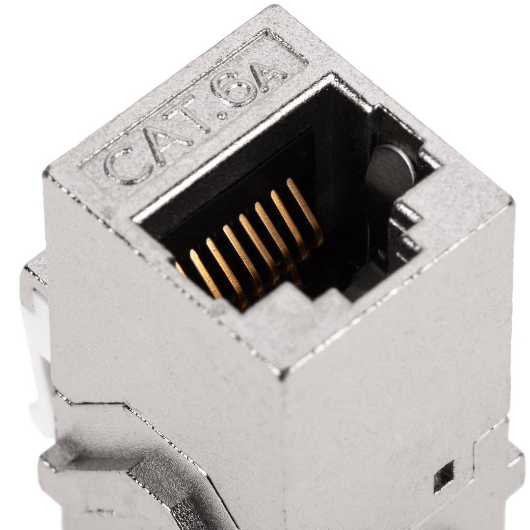 Acoplador Keystone RJ45 hembra a hembra Cat. 6a FTP pack de 6 unidades