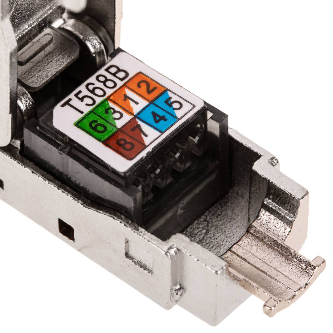 Conector FTP Cat.6 RJ45 macho crimpado automático pack 6 unidades
