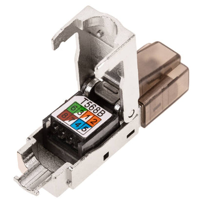 Conector FTP Cat.6 RJ45 macho crimpado automático pack 6 unidades