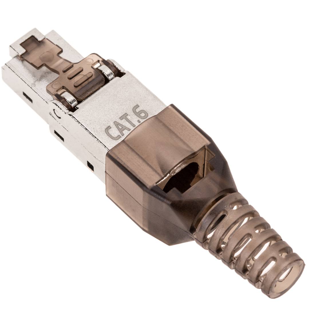 Conector FTP Cat.6 RJ45 macho crimpado automático pack 6 unidades