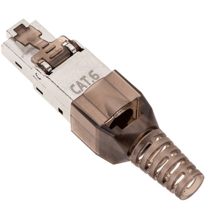 Conector FTP Cat.6 RJ45 macho crimpado automático pack 6 unidades