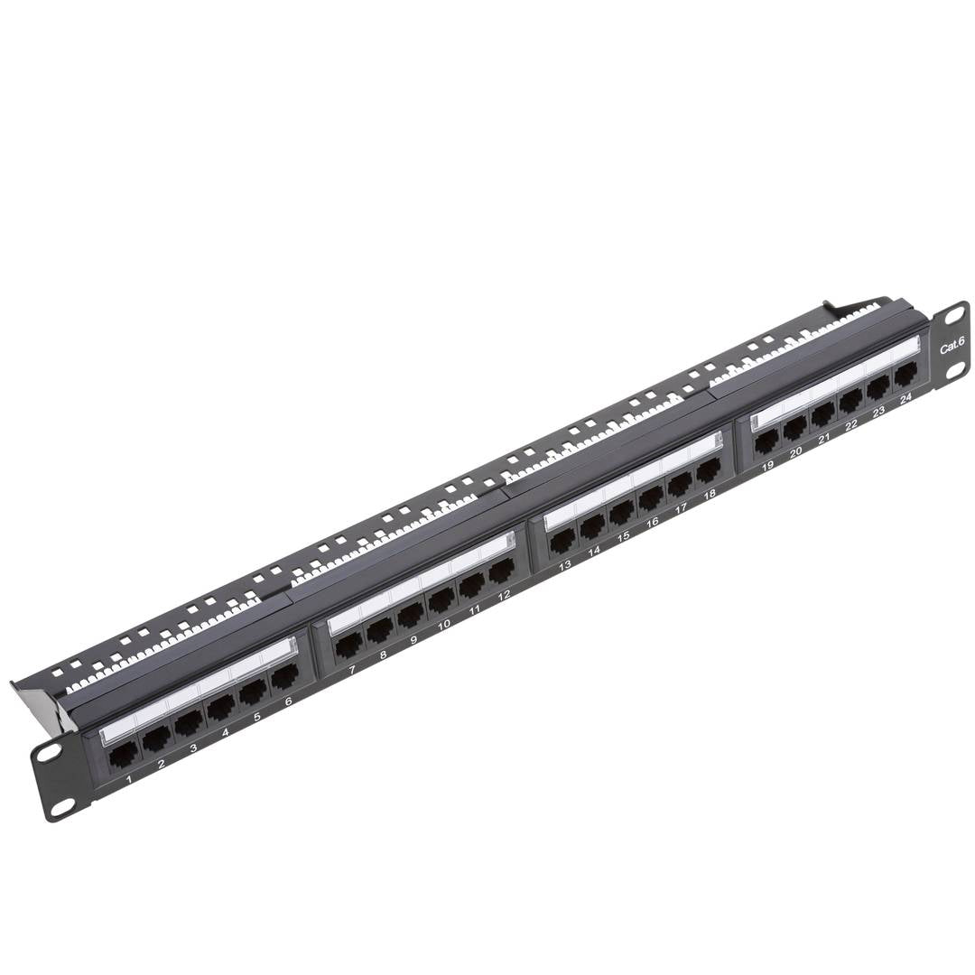 Patch panel 24 x RJ45 UTP cat.6 1Gb Ethernet