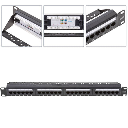 Patch panel 24 x RJ45 UTP cat.6 1Gb Ethernet