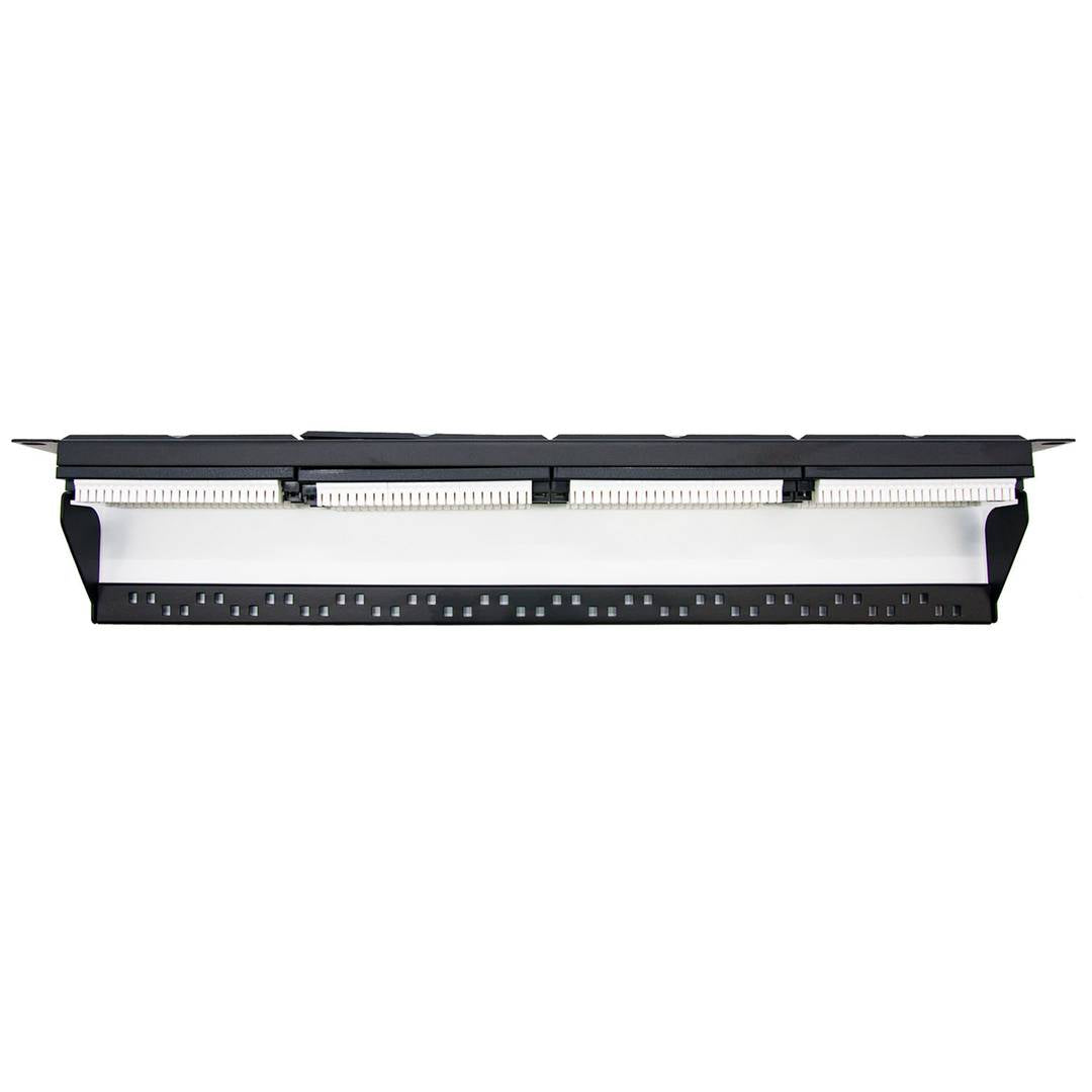 Patch panel de 24 RJ45 Cat.6A UTP 1U negro con peine