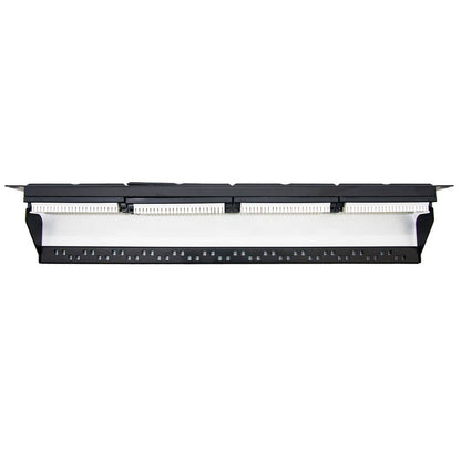 Patch panel de 24 RJ45 Cat.6A UTP 1U negro con peine
