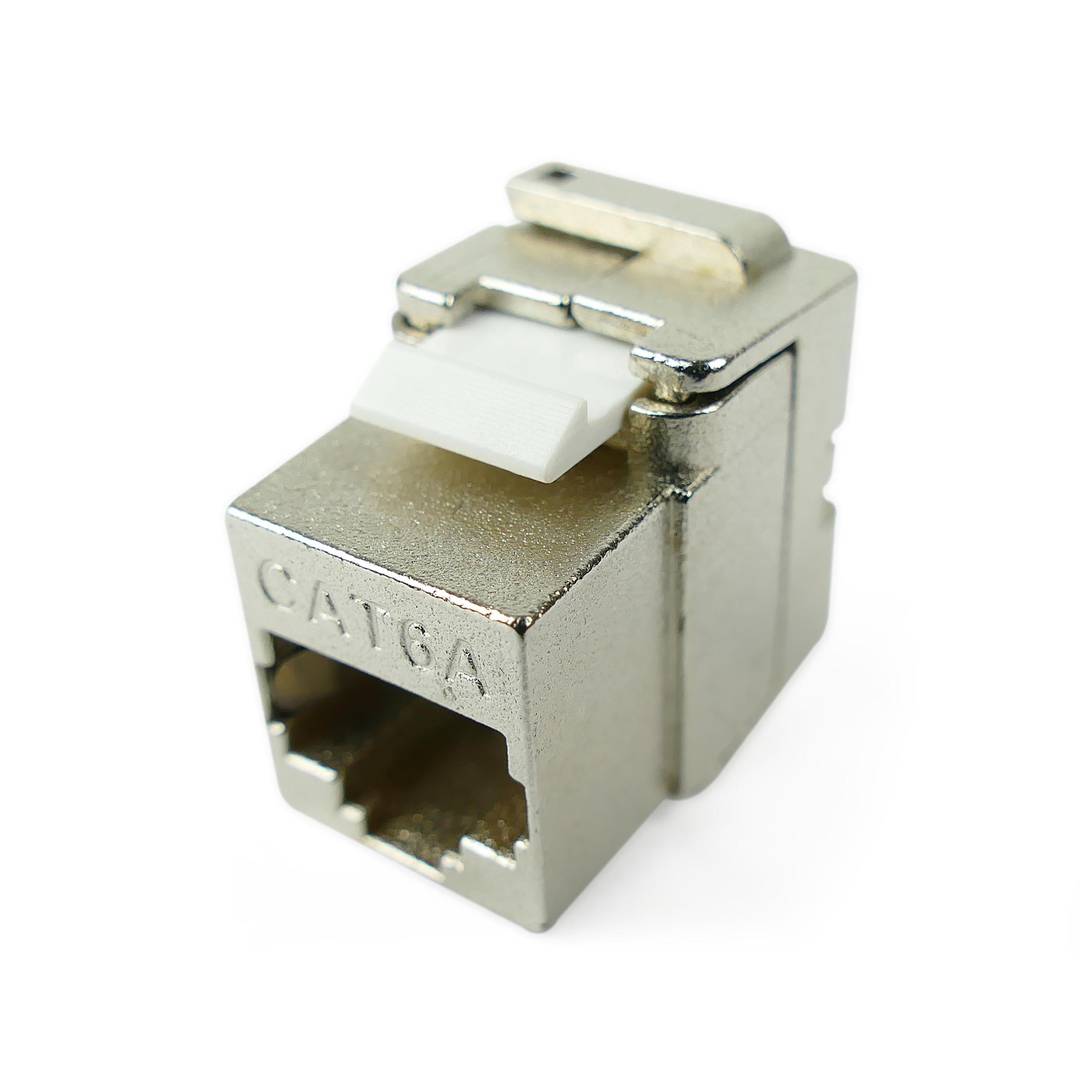 Keystone RJ45 hembra a TB110 Cat.6A STP con montaje sin herramientas