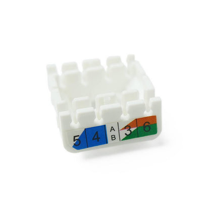 Keystone RJ45 hembra a TB110 Cat.6A STP con montaje sin herramientas