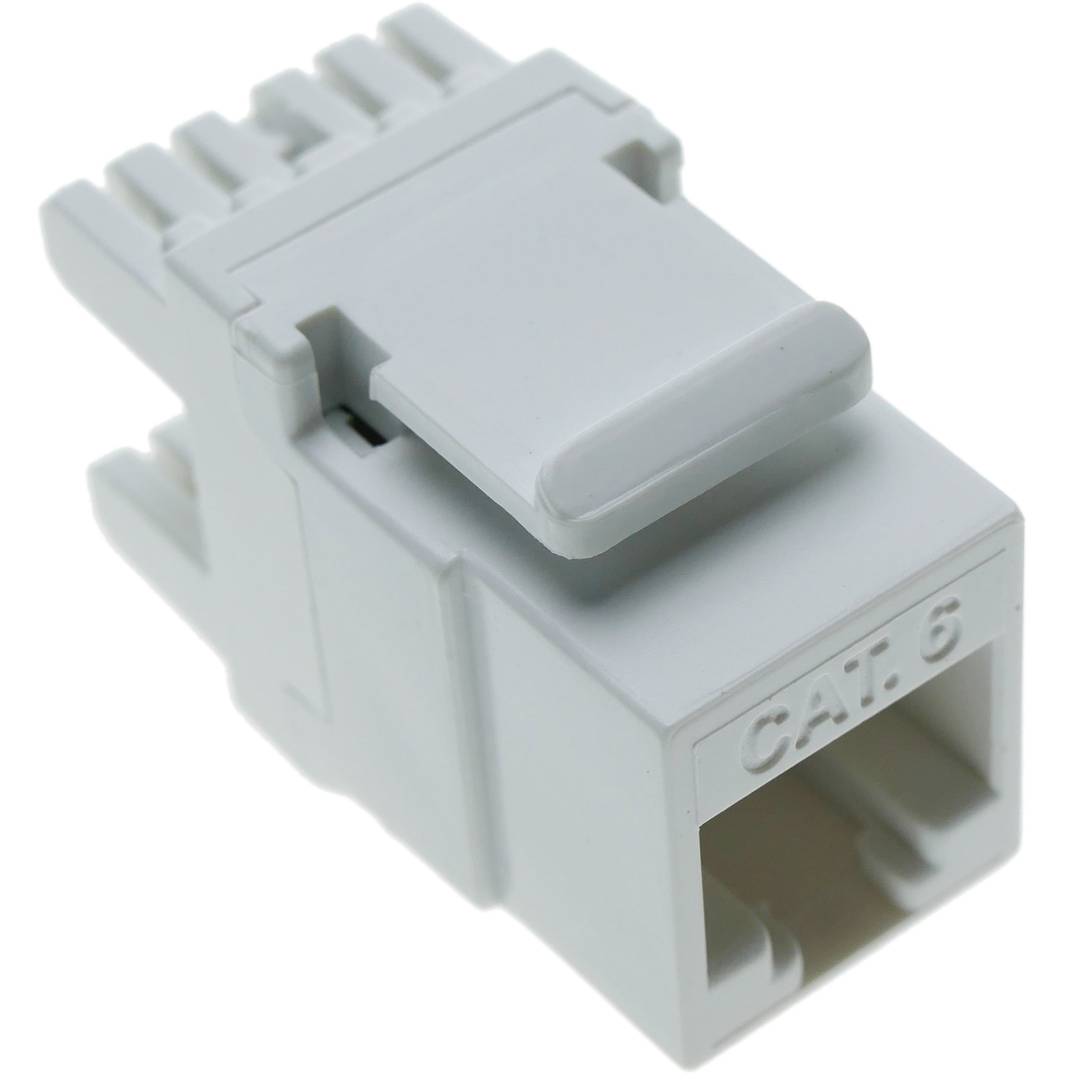 Keystone RJ45 hembra a TB110 Cat.6 UTP blanca