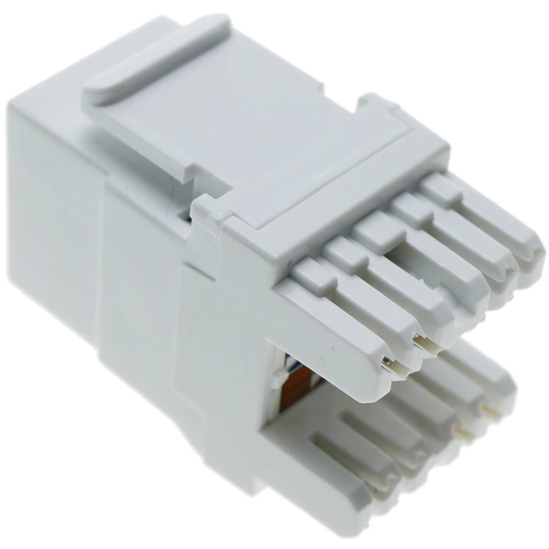 Keystone RJ45 hembra a TB110 Cat.6 UTP blanca
