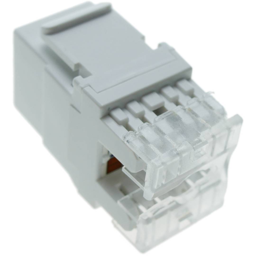 Keystone RJ45 hembra a TB110 Cat.6 UTP blanca