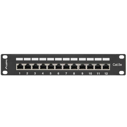 Patch panel 10' de 12 RJ45 Cat.5E FTP 1U Lanberg PPF5-9012-B