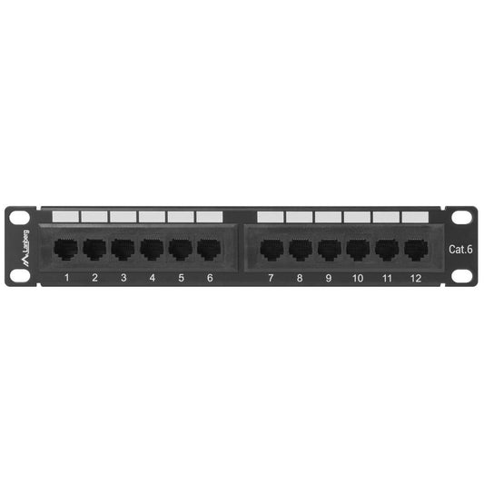Patch panel 10' de 12 RJ45 Cat.6 UTP 1U Lanberg PPU6-9012-B