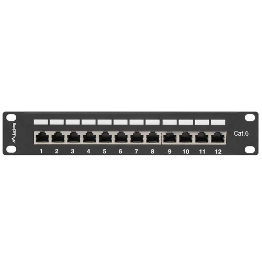Patch panel 10' de 12 RJ45 Cat.6 FTP 1U Lanberg PPF6-9012-B