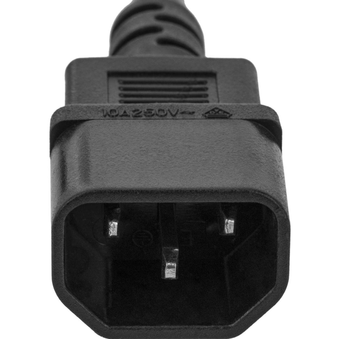 Regleta de enchufes para armario rack 19' 1U con 8 schuko e interruptor y cable de 3 metros C14