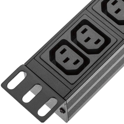 Regleta de enchufes rack 19' de 10 x C13 con interruptor y cable 2 metros C14