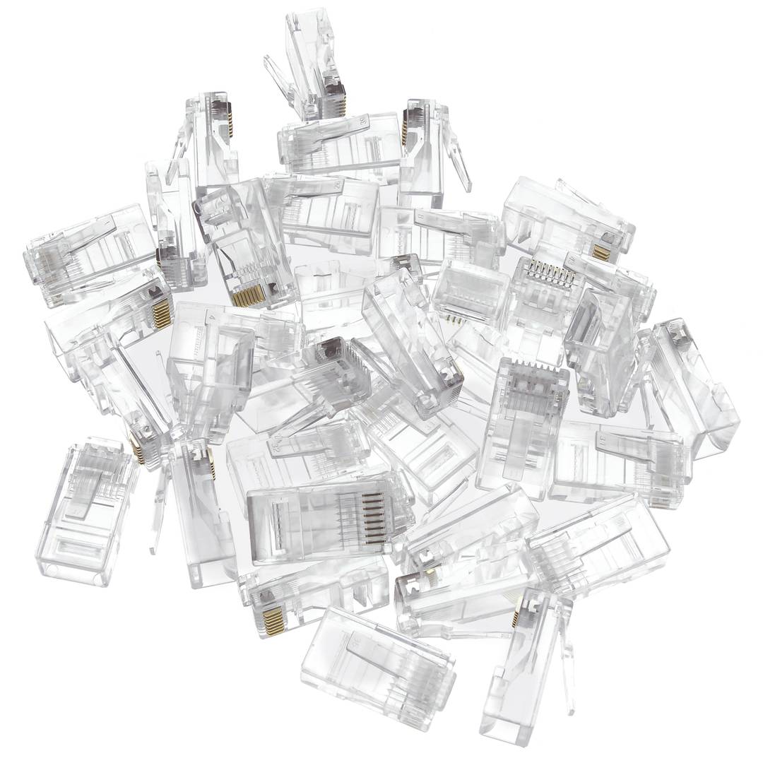Conector UTP Cat.5e RJ45 macho para crimpar a cable 100-pack