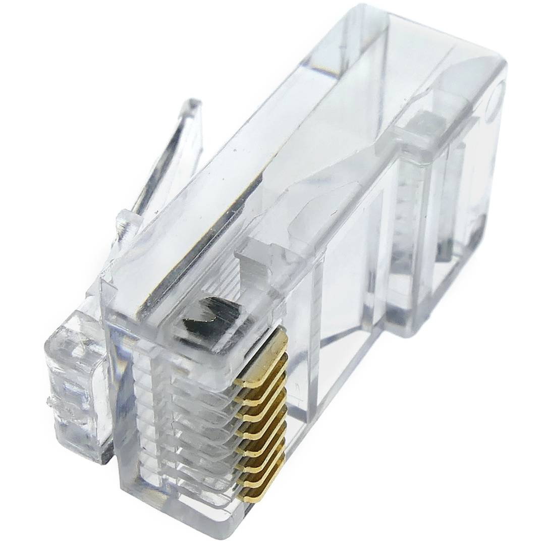 Conector UTP Cat.5e RJ45 macho para crimpar a cable 100-pack