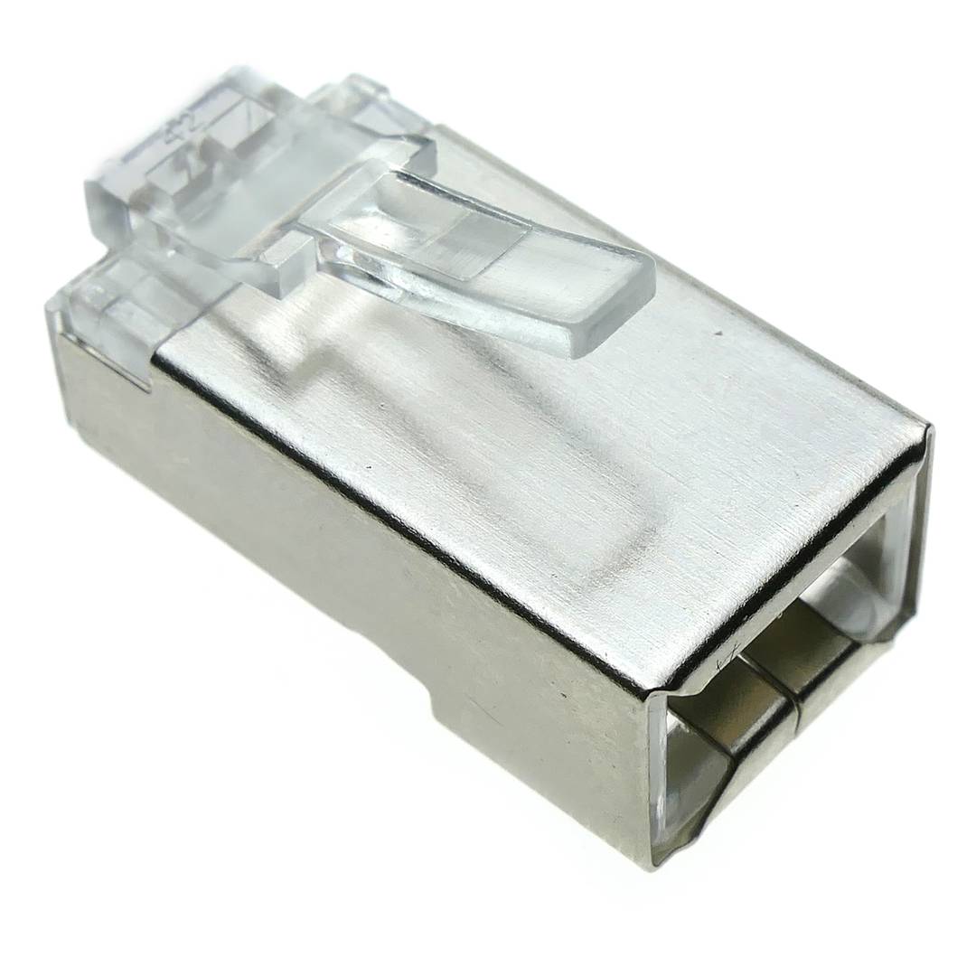 Conector FTP Cat.5e RJ45 macho para crimpar a cable 25-pack