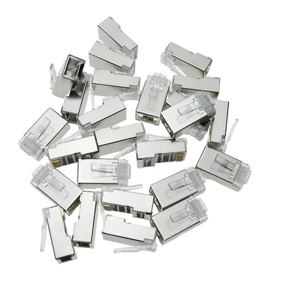 Conector FTP Cat.5e RJ45 macho para crimpar a cable 25-pack