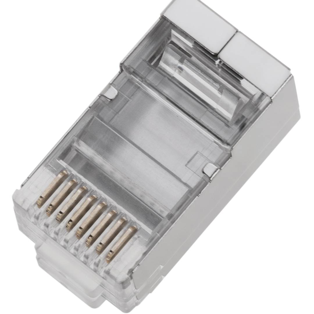 Conector FTP Cat.6 RJ45 macho para crimpar a cable 20-pack