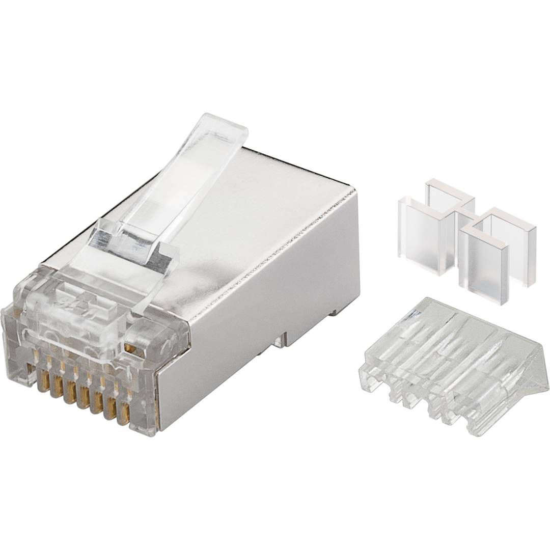Conector STP Cat.6A RJ45 macho para crimpar - 100 unidades