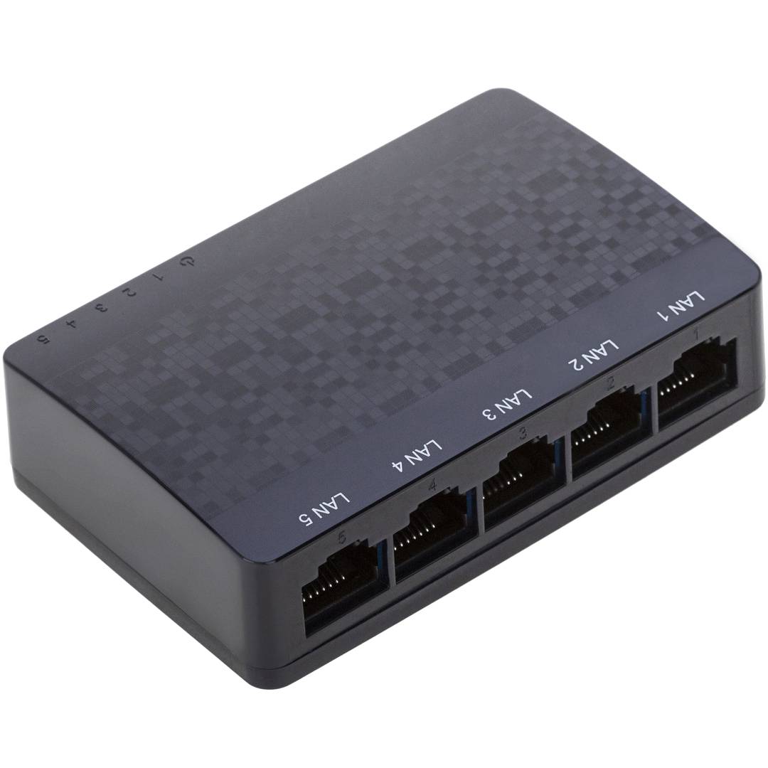 Conmutador gigabit ethernet LAN mini Switch 10/100/1000Mbps de 5 puertos UTP RJ45