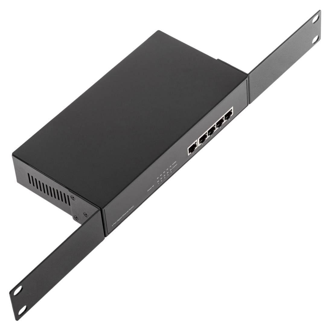 Conmutador LAN switch Gigabit 10/100/1000 Mbps de 5 UTP para rack 19'