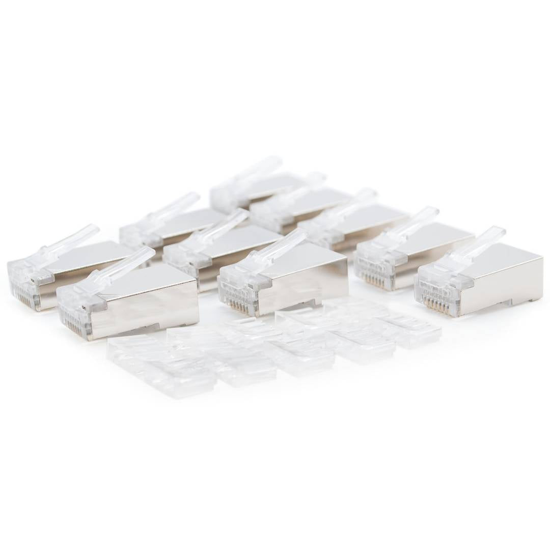 Conector FTP Cat.6 RJ45 macho para crimpar a cable 10 pack