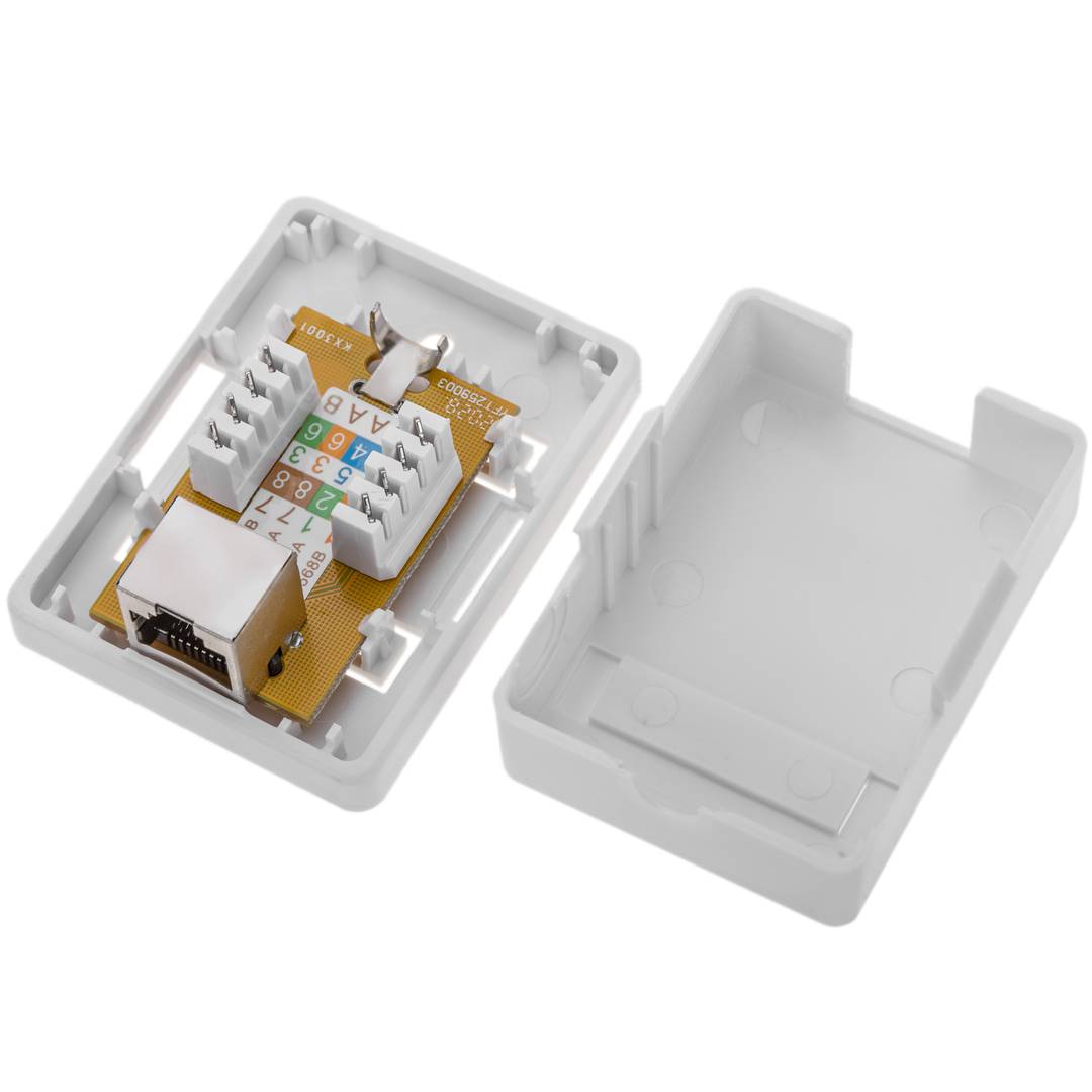 Caja de superficie de 1 RJ45 Cat.5e FTP