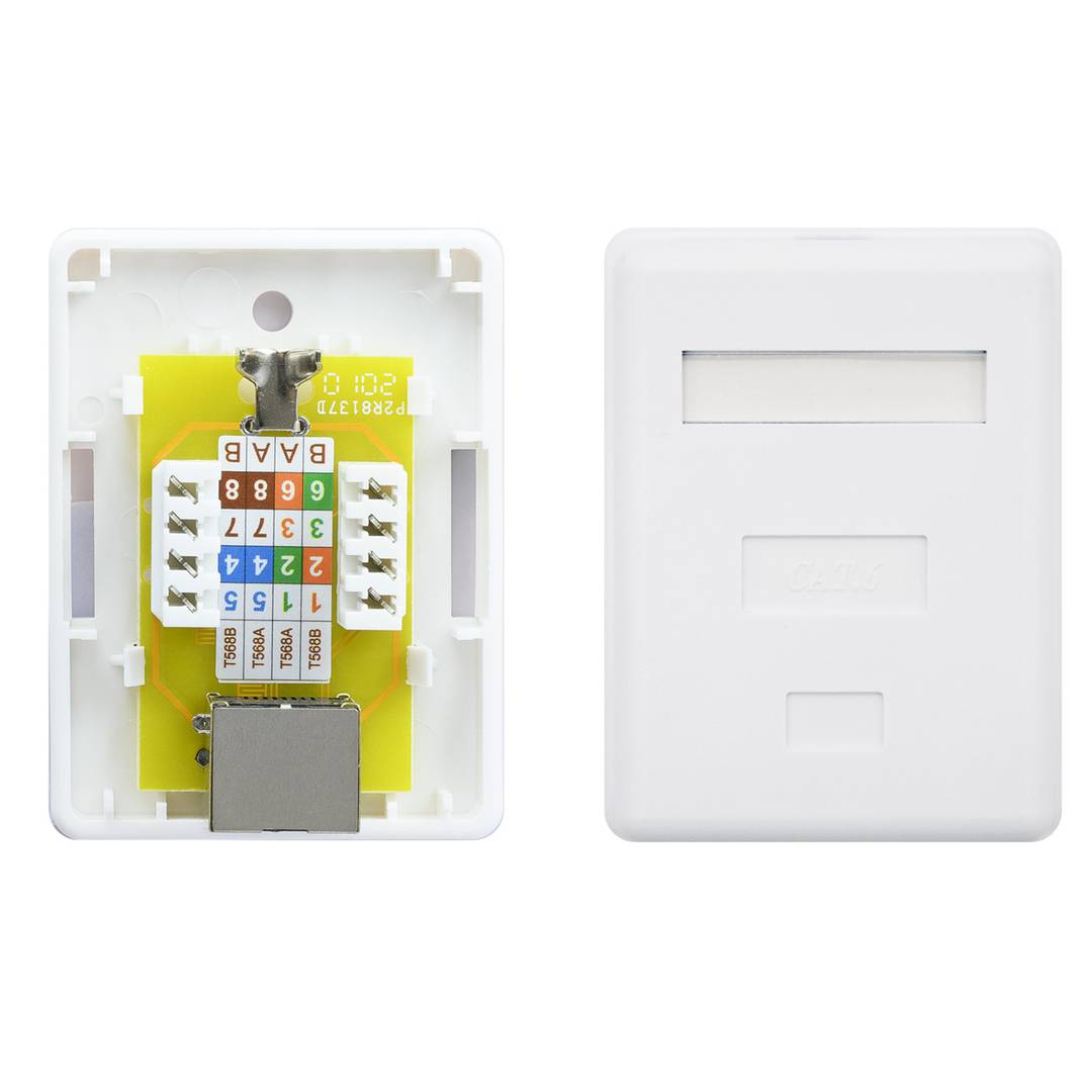 Caja de superficie de 1 RJ45 Cat.6 FTP