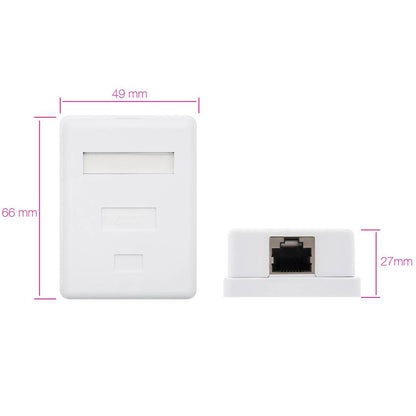 Caja de superficie de 1 RJ45 Cat.6 FTP